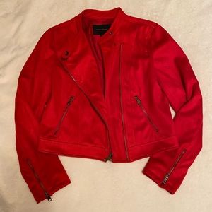 Banana Republic red Moto jacket